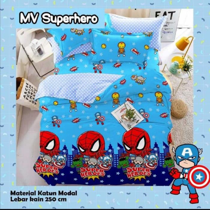 Gambar Kain Katun CVC Meteran Star Sprei Bed Cover Karakter Marvel dari joe sheng store undefined Tokopedia