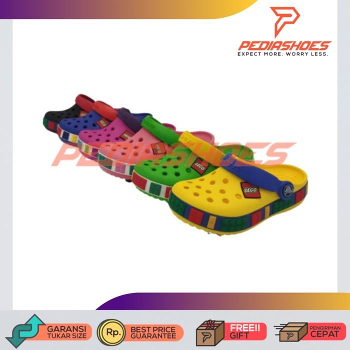 Gambar Crocs Crocband Lego Sandal Anak Cowok Cewek Sandal Karet Pantai Anak - Berry, C10-11 (27-18) dari Pediashoes undefined Tokopedia