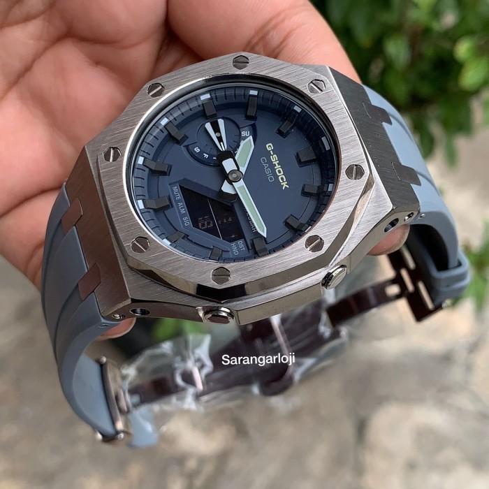 Casio G Shock Ga 2100 Ga 2110 Original Custom Ap Navy On Grey