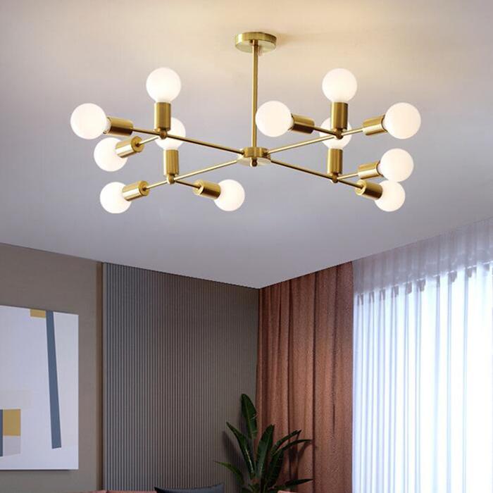 Gambar Sputnik Lampu Gantung 12 Lampu Langit-langit Emas untuk Ruang Tamu - Emas dari YOIKI JKTSTORE undefined Tokopedia