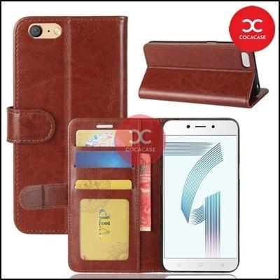 CasingVivo Y53 Leather Wallet Flip Cover Case Dompet Kulit Vivo Y53 Hitam