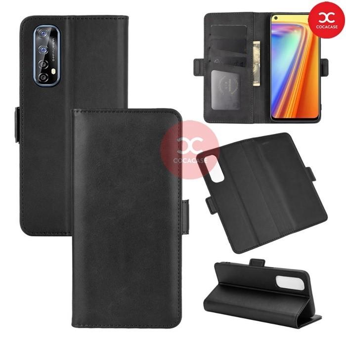 Gambar Casing Realme 7 7Pro Leather Wallet Flip Case Dompet Kulit Realme 7Pro - Hitam, Realme 7 dari CocaCase undefined Tokopedia
