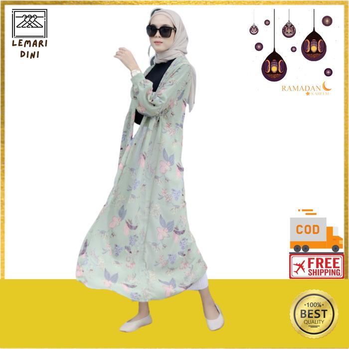 Gambar NNC - Long Cardi Motif Bunga Cardigan Panjang COD - Matcha dari Need New Collection undefined Tokopedia