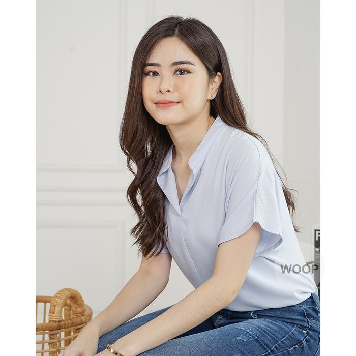 Gambar Geby Top Blouse Atasan Wanita - Blue, Normal dari woopfashion undefined Tokopedia