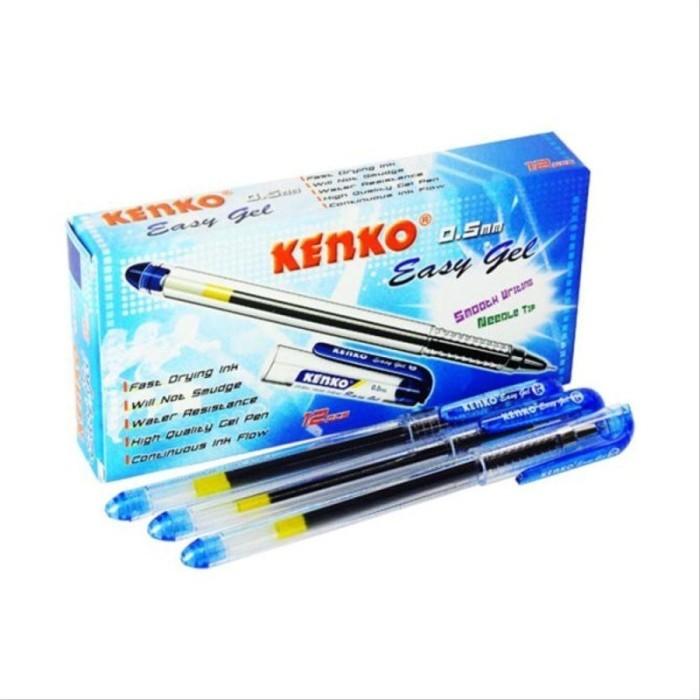 Gambar Ballpoint / Pulpen / Pen Gel Merk Kenko Easy Gel ( isi 12 buah ) - Biru dari CiptaanATK05 undefined Tokopedia