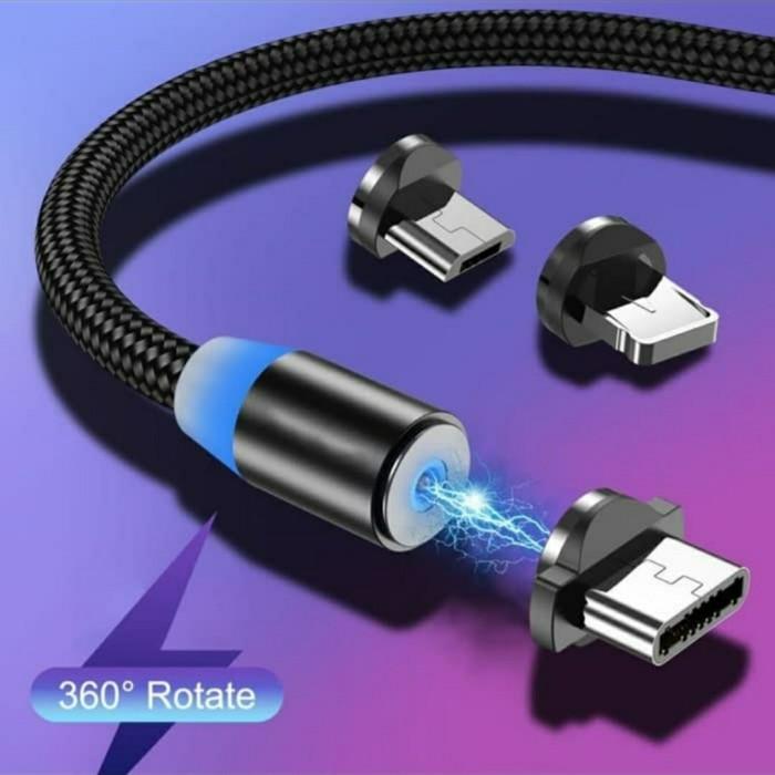 Gambar BERGARANSI kabel charger magnetik micro USB magnetic charger cable - 2A Micro dari ansa88 undefined Tokopedia