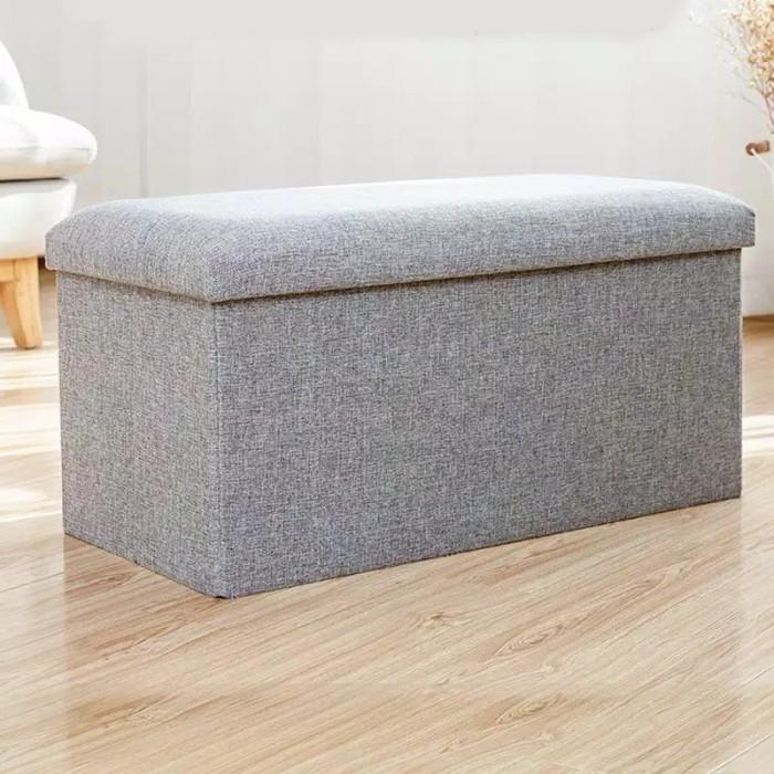 Gambar Box Storage Sofa tempat Duduk Bok kursi Sofa Kotak Penyimpanan Barang - Gray 76x38x38cm dari c14original undefined Tokopedia