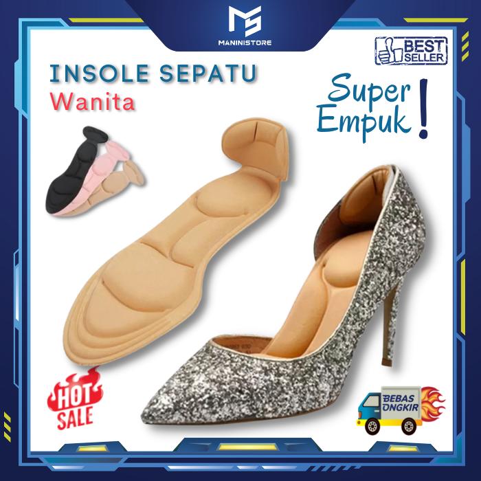 Gambar Insole Sol Alas Kaki Wanita 4D Super Empuk High Heels Anti Lecet - Hitam dari Manini Store undefined Tokopedia