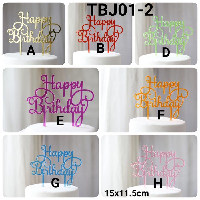 Gambar TBJ01 Cake topper tulisan besar jumbo happy birthday ulang tahun emas - TBJ01-1, H - Pink dari papaya balon undefined 3 Tokopedia
