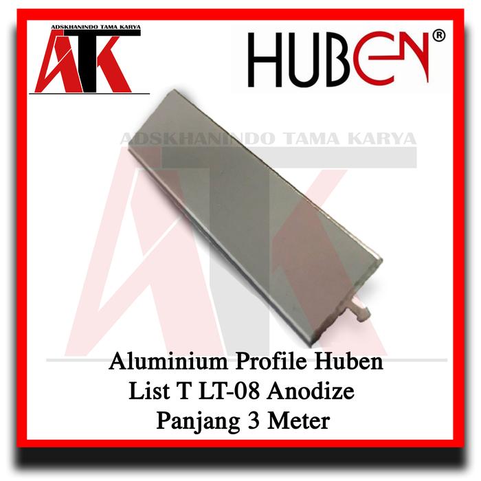 Gambar List T Profil Aluminium HUBEN LT-08 Anodize List T Variasi Furniture dari Adskhanindo Tama Karya undefined Tokopedia
