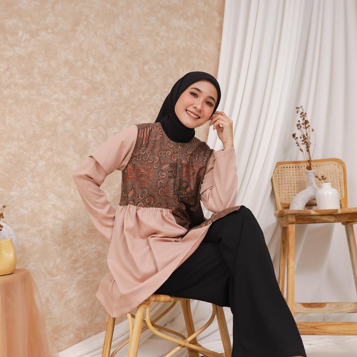 Gambar FITTINGROOM11 Blouse Batik - Oleander Batik Bunga - XS dari Fittingroom11 undefined Tokopedia