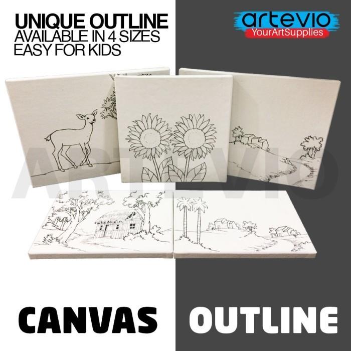 Gambar Kanvas Lukis Outline Uk.30x30 - Pemandangan dari ARTEVIO ID official undefined 5 Tokopedia