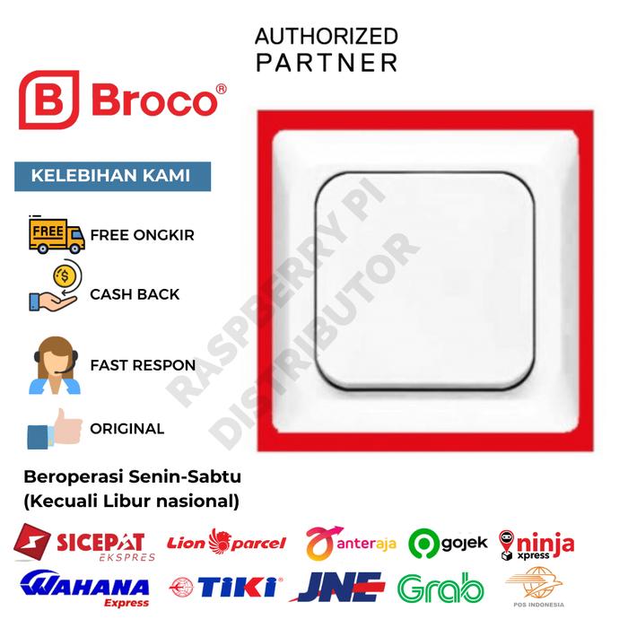 Jual BROCO A16B-55 SAKLAR ENGKEL HOTEL PUSH ON OFF WITH LAMP LUGANO ...