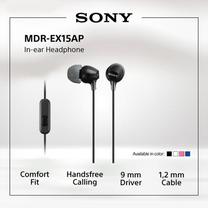 Jual Promo Sony Mdr-Ex15Ap In Ear Earphone With Mic / Ex15Ap / Ex-15Ap -  Kota Surakarta - maniscomell | Tokopedia