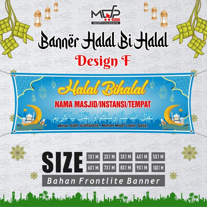 Gambar SPANDUK HALAL BI HALAL 7X1 LEBARAN CUSTOM NAMA INSTANSI MDPRINTSTORE - TYPE F dari MDPrintStore undefined Tokopedia