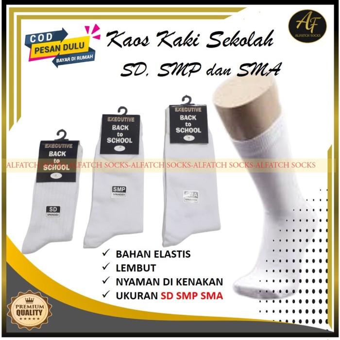Gambar Kaos Kaki Putih Polos Panjang Anak Sekolah Ukuran SD SMP SMA - SD dari Haji Salim Collection undefined Tokopedia