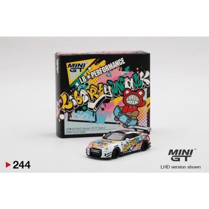 Mini GT No 244 LB Works Nissan GTR R35 LBWK Kuma Quality Graffiti