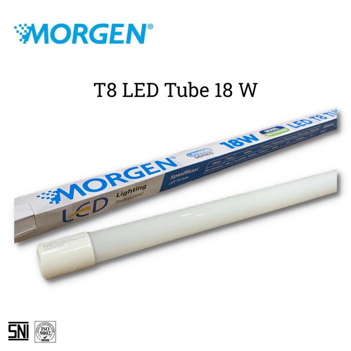 Gambar MORGEN Lampu TL LED Tube Light Neon T8 18W Putih MG-LT8A18 120CM 6500K - Kuning dari Kurnia Jaya Electric undefined Tokopedia