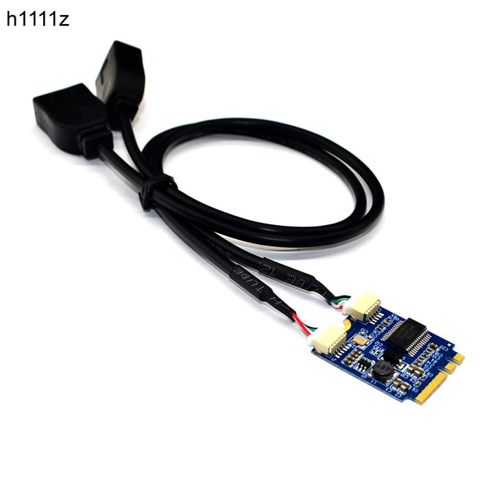 Jual H1111Z M.2 to USB Riser Card M.2 NGFF KEY A-E to Dual Port HrsH ...