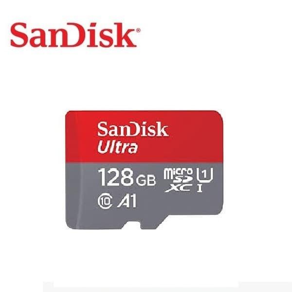 Gambar Micro SD Sandisk Ultra Storage 128GB 120Mbps A1 MicroSDXC Original Merah Abu Original - 120mbps dari Aquarius Ofc undefined Tokopedia