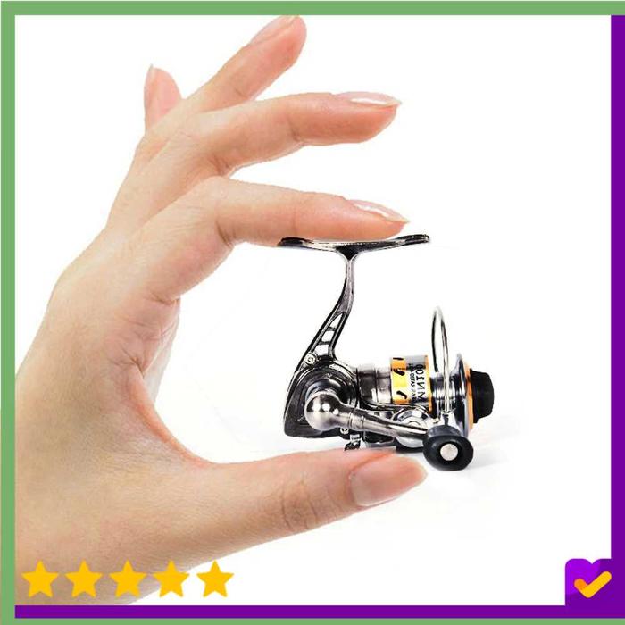 Gambar Reel Pancing Mini Spinning Fishing Reel 4.3:1 Gear Ratio - MN100 - Hitam dari BestIndoTechno undefined Tokopedia