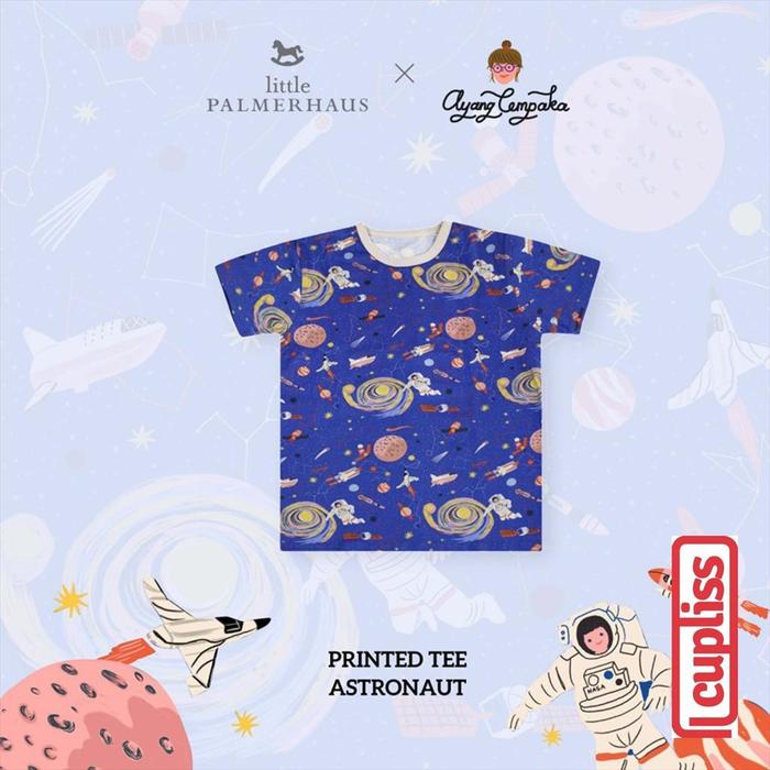 Gambar Astronaut Little Palmerhaus X Ayang Cempaka Printed Tee Short Kaos - 1 Years dari Cupliss undefined Tokopedia