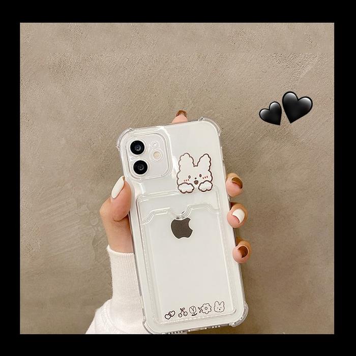 Gambar Case Iphone 12 Pro Max Pocket Card Holder Cartoon couple Phone Cover - POCKET RABBIT, IP 12 PRO dari JURAGANJAYACASE undefined Tokopedia