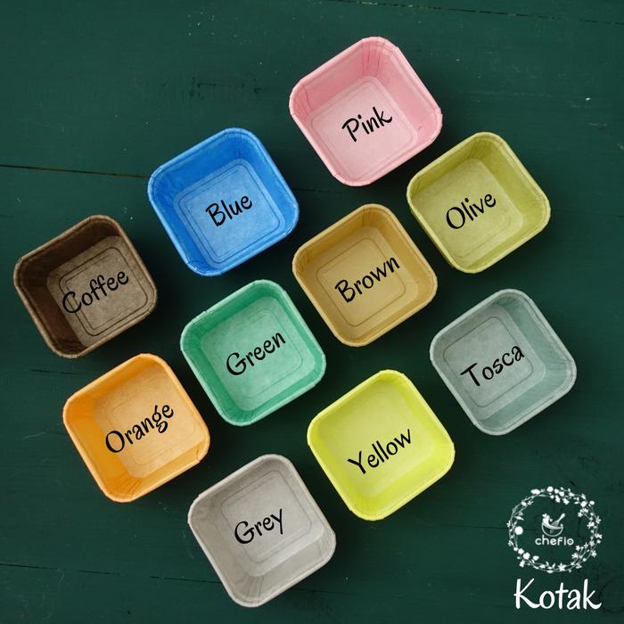 Jual Chefio Paper Cup Cupcake Case Persegi Kotak Kertas Muffin Roti ...