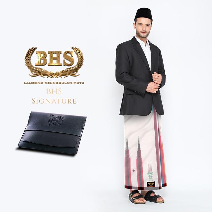 Gambar Sarung BHS Signature Gold Motif Songket Gunung Warna Putih Merah dari SarungBHS undefined Tokopedia