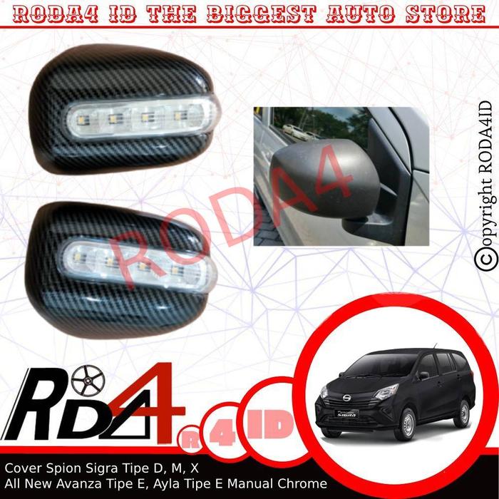 Gambar Cover Spion Mirror Sigra Tipe D,M,X All New Avanza Ayla Tipe E Carbon dari Roda4 undefined Tokopedia