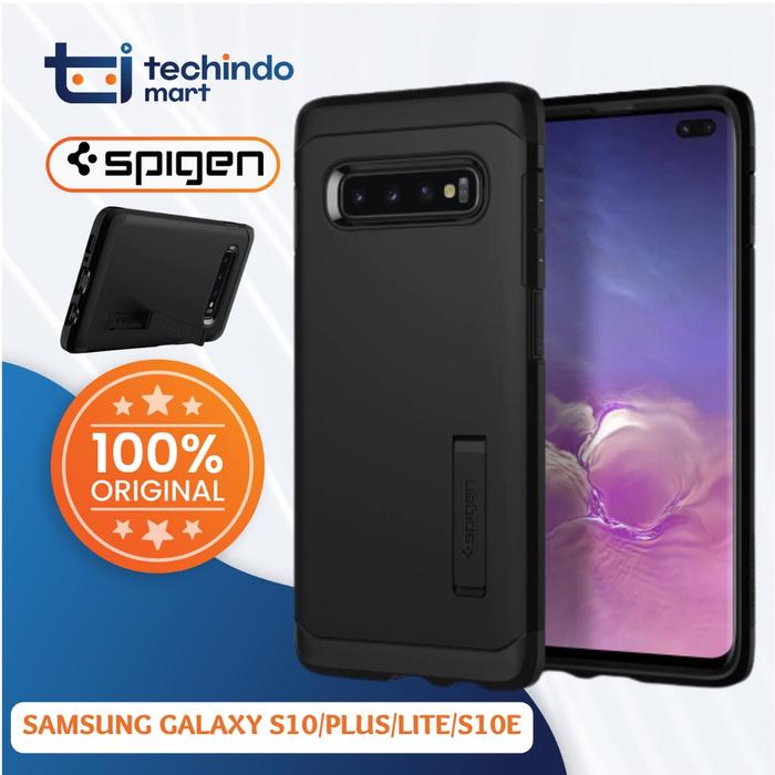 Gambar Case Galaxy S10 / Plus / Lite / S10e Spigen Tough Armor Casing - BLACK, S10 PLUS dari techindo-mall undefined Tokopedia