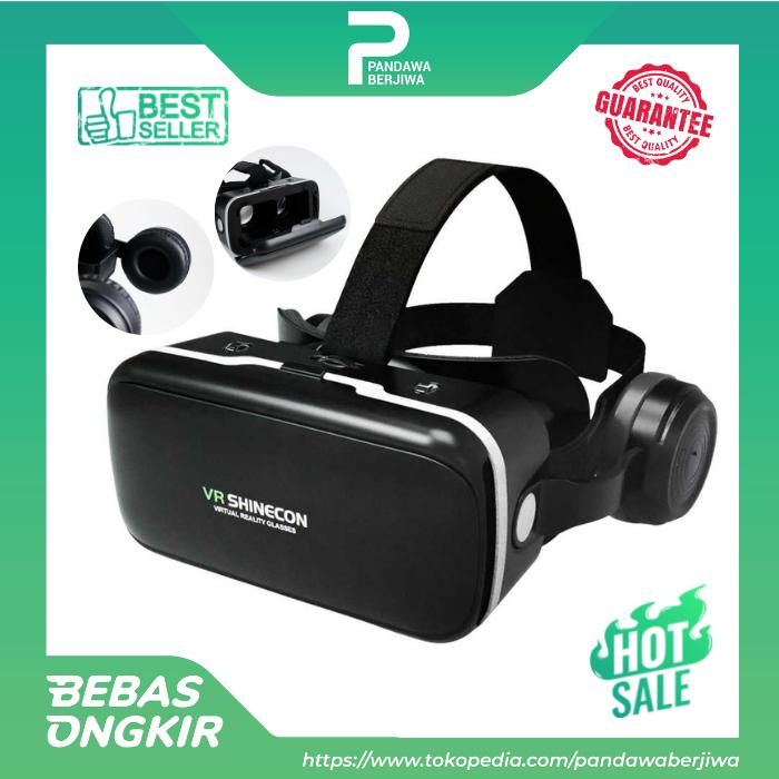 Jual VR Box Virtual Reality HP Glasses dengan Headphone Shinecon