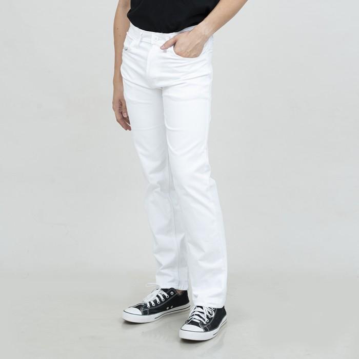 Gambar Houseofcuff Celana Chino Panjang Pria Slim fit Stretch Jeans Putih - 29 dari House of Cuff undefined Tokopedia