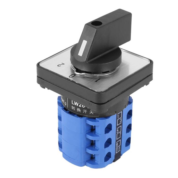 Jual 3 Positions On-Off-On Changeover Control Rotary Cam Switch 20A ...