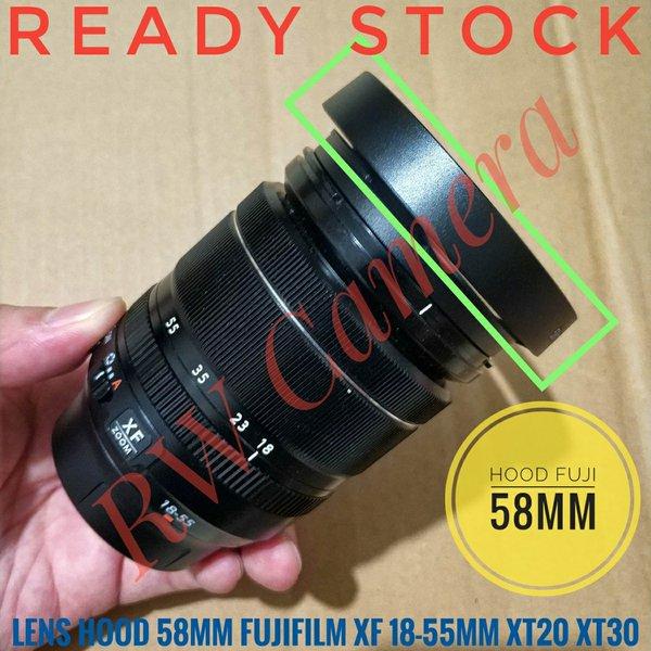 Lenshood Untuk Lensa Fujifilm Xf 18-55 F28-4 Ois Metal Hood Lensa