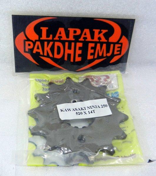 Gambar GEAR DEPAN NINJA 250 SSS 520 / 14 SSS ORIGINAL ( LAPAK PAKDHE EMJE ) dari TRIZI-STORE undefined Tokopedia