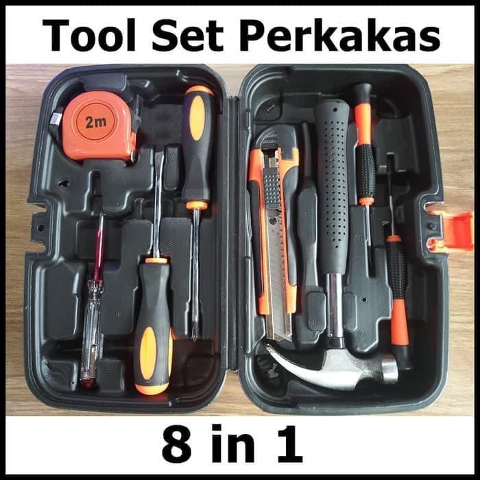 Gambar Alat reparasi perkakas hand tools kit set 8 in 1 Hand tool kit set dari Harliojaya undefined Tokopedia