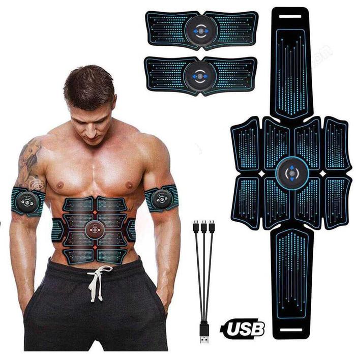 Gambar Alat Stimulator EMS Otot Six Pack ABS Abdominal Muscle Smart Fitness - Hitam dari Maslinda Store undefined Tokopedia