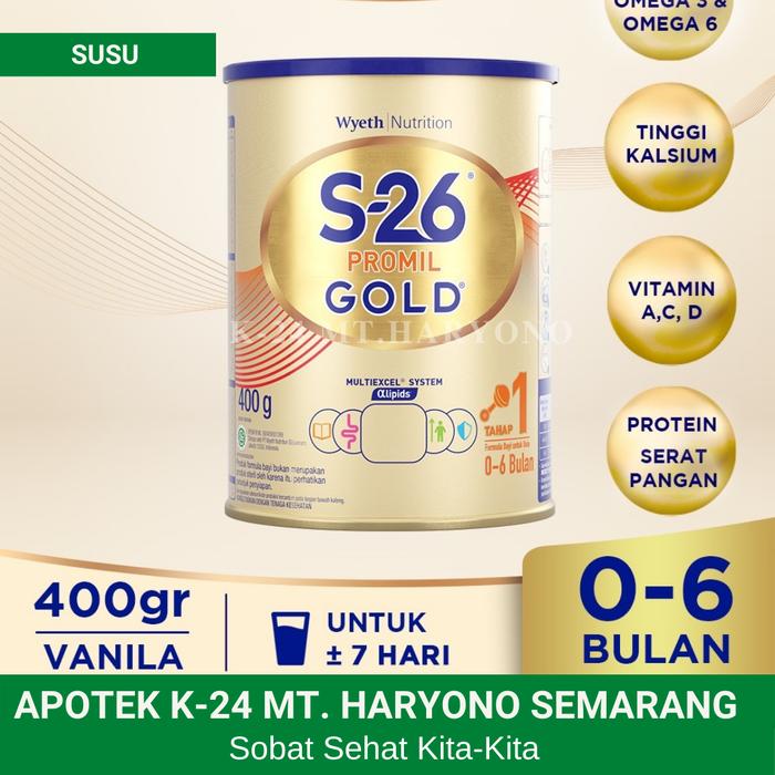 Gambar S-26 Promil Gold 1 (Usia 0-6 Bulan) 400 gram dari Apotek K24 MT Haryono Semarang undefined Tokopedia