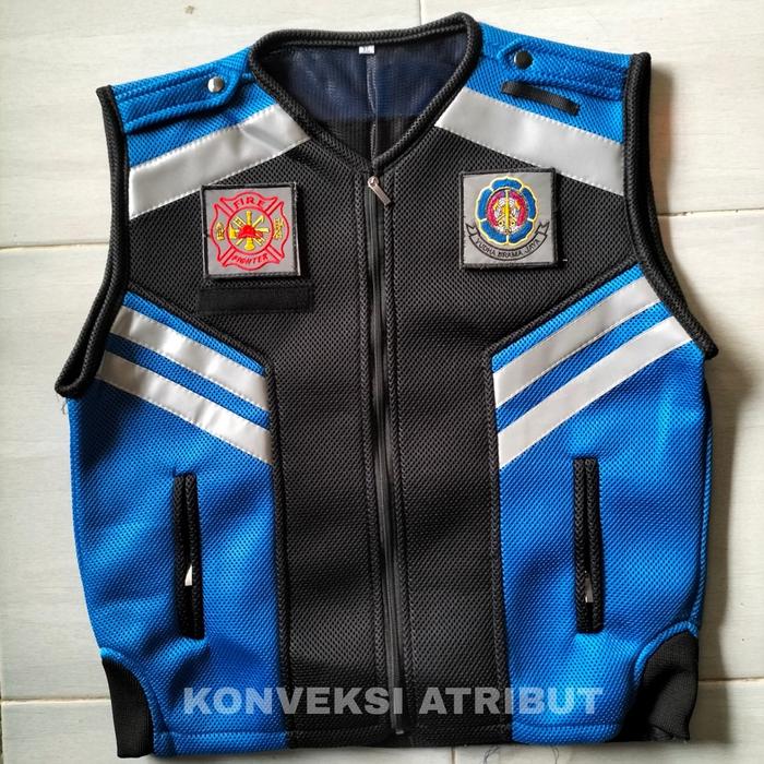 Gambar Rompi damkar pemadam kebakaran - Biru hitam, XL dari K0NPEKSI ATRIBUT undefined Tokopedia