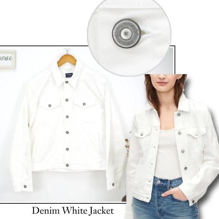 Jual RQ035 COUP White Denim Jacket - L 