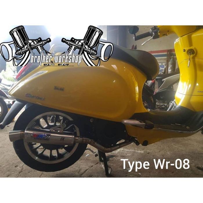Gambar HM Knalpot Wrc Model Racing Bebasan Vespa Matic Sprint Primavera Dll dari Arinta Stores undefined Tokopedia