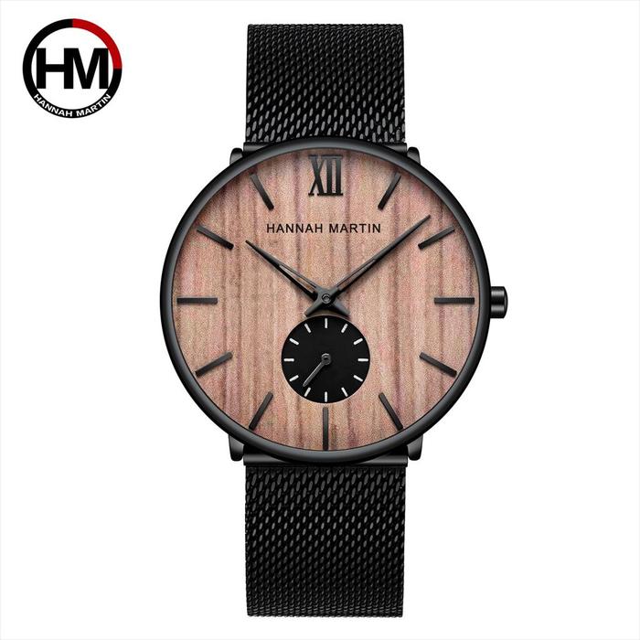 Gambar Jam Tangan Pria Hannah Martin 1002 Mesh Stainless Steel - Wood dari SKMEI MURAH & ORIGINAL undefined Tokopedia