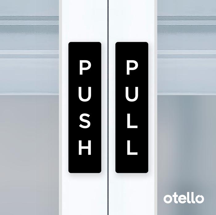 Jual Otello Label Push Pull Sign Acrylic Modern Minimalist Label ...