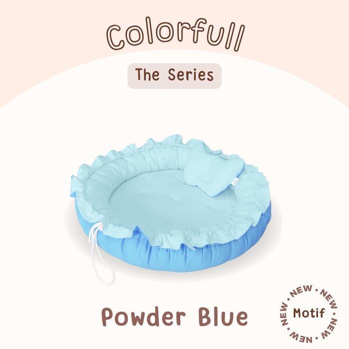 Gambar Obytobi Round Babynest - Kasur Kolam Bayi Multifungsi - Powder Blue dari Obayito Group undefined Tokopedia