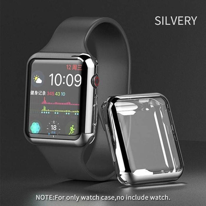 Gambar Cover Case iWatch 41 45mm Series 7 2021 Soft Silicon Wearable Devices - Silver, 41mm dari Instant Dropship undefined Tokopedia