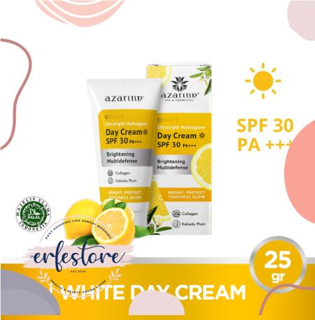 Gambar Azarine Ultralight Hydraglow Day Cream SPF 30 PA+++ C White 25gr dari Erfestore undefined Tokopedia