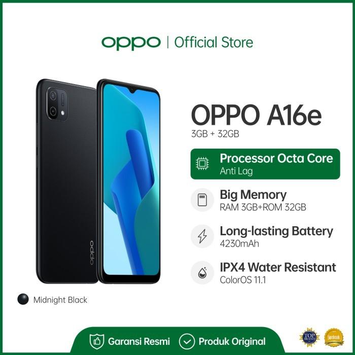 Gambar OPPO A16e 3GB/32GB Smartphone (Garansi Resmi) - Hitam dari Laris Store15_NEW undefined Tokopedia