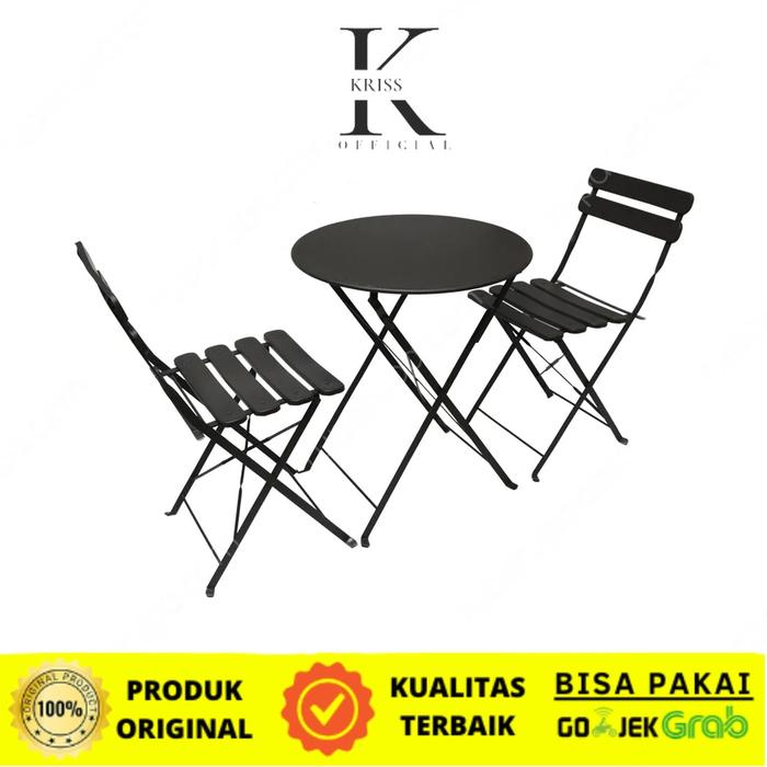 Gambar Soleil Sandy Set Kursi & Meja Teras Lipat (FREE ONGKIR MAKASSAR GOWA*) - grey dari KRISS OFFICIAL STORE undefined Tokopedia