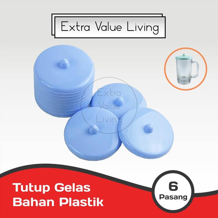 Gambar YOSHIKAWA Tutup Gelas Plastik 8 CM 12 Pcs Tutup Cangkir T-080-TP - BIRU dari Extra Value Living Kota Administrasi Jakarta Barat Tokopedia